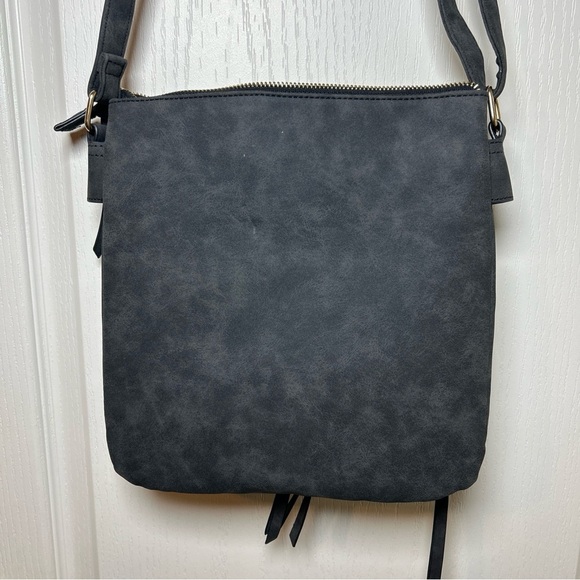 VR NYC O-Ring Puller Flap Over Messenger Shoulder/ crossbody Bag/purse Blue - Picture 5 of 7